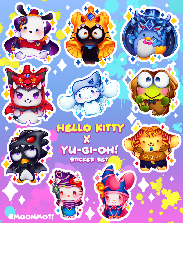 Producto - Sticker set Yu gi oh x Sanrio