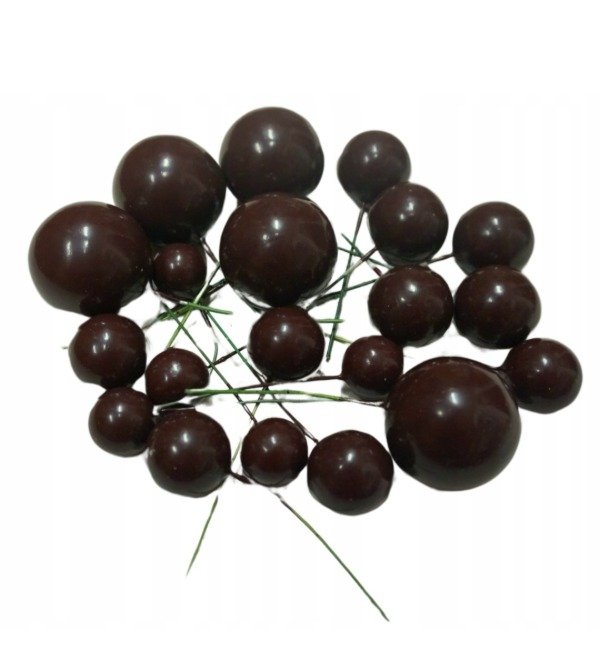 Producto - Set de esferas plasticas marron 20 unidades