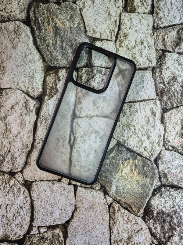 Producto - Funda bumper cristal borde color Moto G15 negro