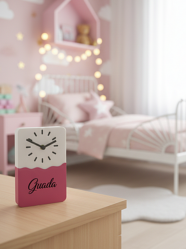 Producto - Reloj de Mesa con tu Frase o tu Nombre