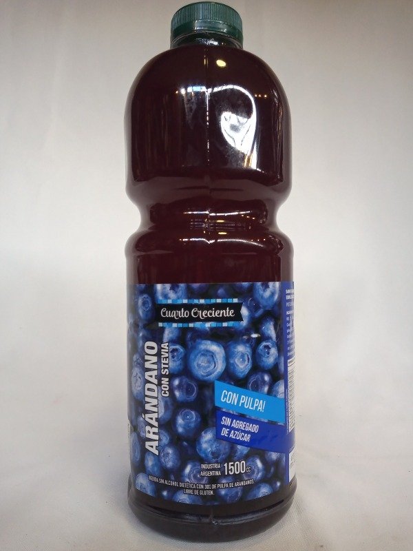 Producto - Jugo de Arándano Con Stevia "Cuarto Creciente" 1,5 L