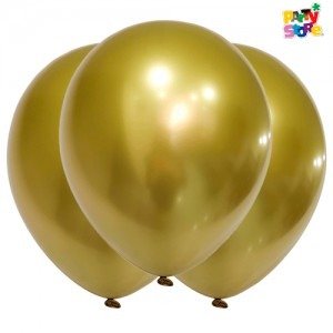 Producto - GLOBBY 12" CROMO PLATINO DORADO x 10 unidades