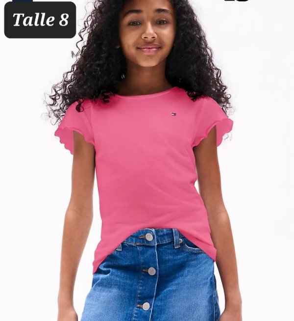 Producto - Remera manga cortaTommy Hilfiger talle 8 fuxia