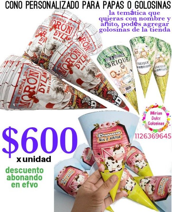 Producto - Cono personalizado de papas