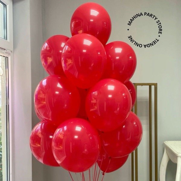 Producto - Globos de látex rojo standard 12" x 25