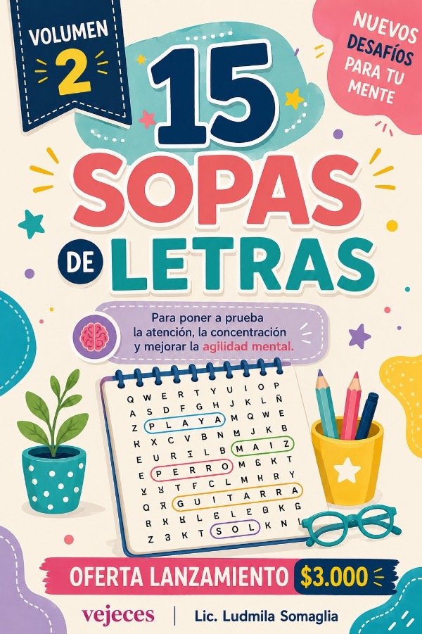 Producto - 15 Sopa de letras . Volumen 2