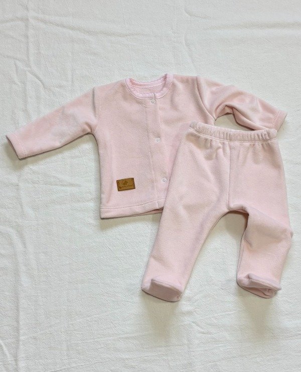 Producto - Conjunto Campera + Ranita Plush Rosa