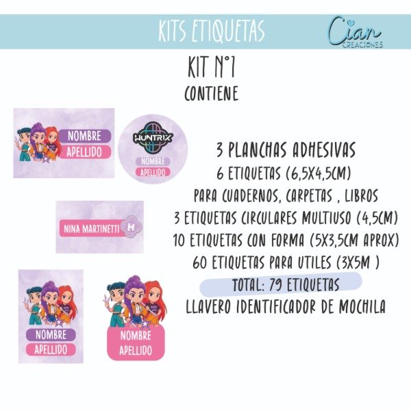 Producto - ETIQUETAS ESCOLARES