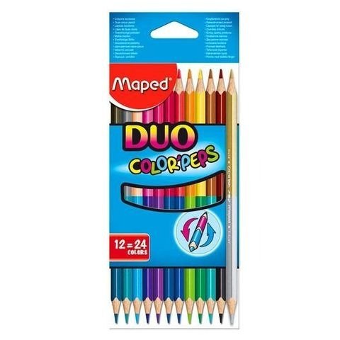 Producto - LAPIZ BICOLOR LARGO CAJA X12 UNIDADES MAPED