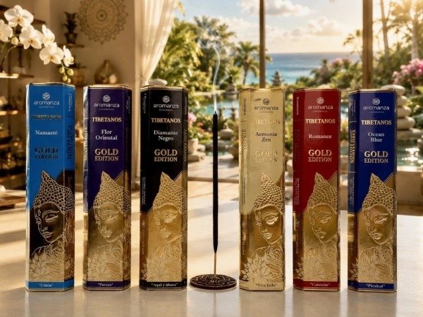 Producto - SAHUMERIOS LINEA TIBETANOS GOLD EDITION AROMANZA