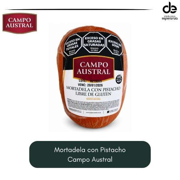 Producto - Mortadela con pistacho Campo Austral (precio x kg)