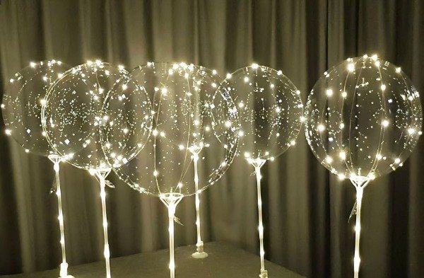 Producto - Globos Burbujas Completo LED CALIDO x 10