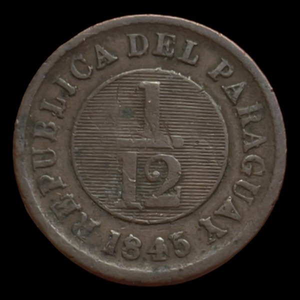 Producto - Paraguay 1845. 1/12 Real KM#1.1