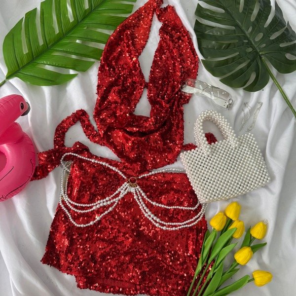 Producto - Conjunto navideño (pareo y top)