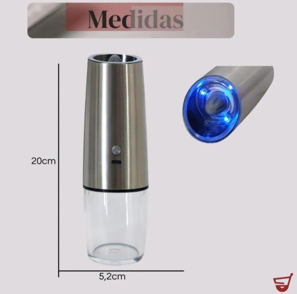 Producto - Pimentero Molinillo Automatico con luz Led Recargable USB - 3