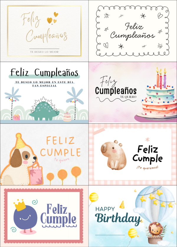 Producto - 50 Tarjetas para cumple