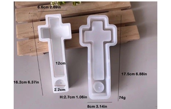 Producto - MOLDE SILICONA CRUZ PORTAVELA - 1