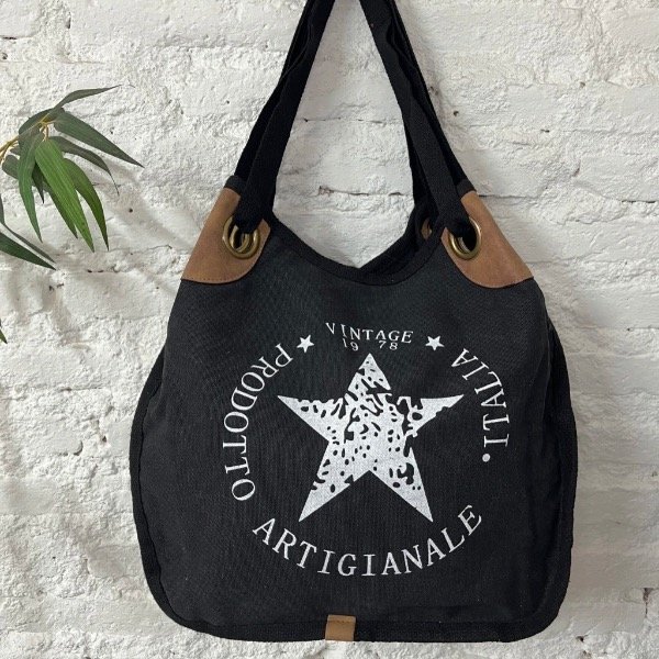 Producto - Bolso Lona Estrella Xl Negro