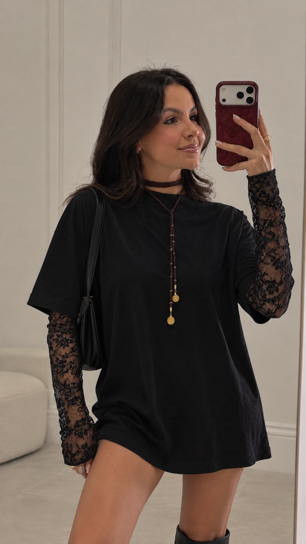 Producto - Remeron Oliver con mangas de encaje - 3