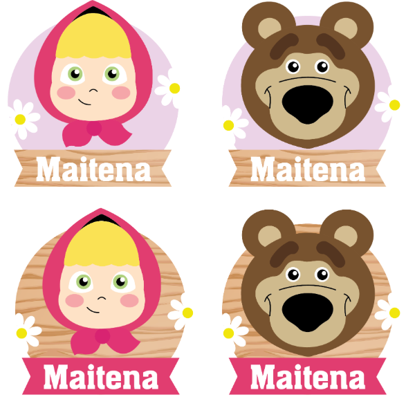 Producto - IMANES O LLAVEROS MASHA Y EL OSO