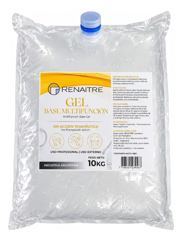 Producto - NUEVO INGRESO- SACHET GEL BASE NEUTRO 10KG