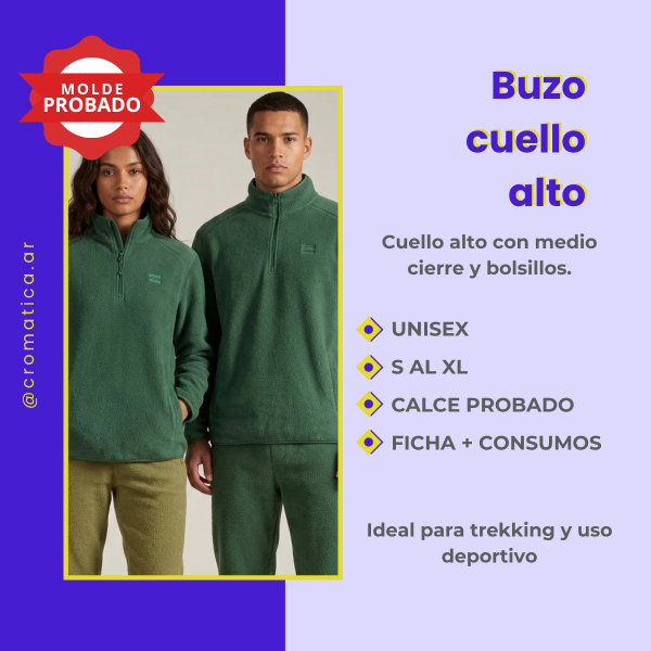 Producto - Molde de buzo con cuello y cierre + Fichas