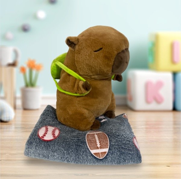 Producto - Peluche c/manta, Capibara mochila