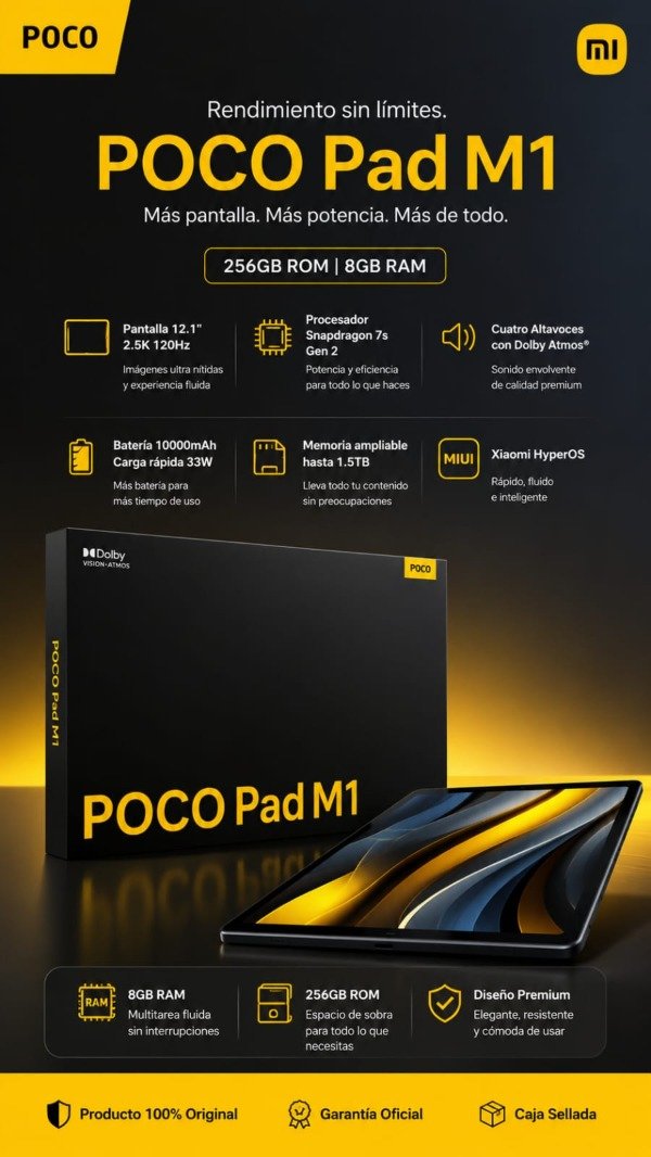 Producto - TABLET XIAOMI POCO PAD M1 256/8