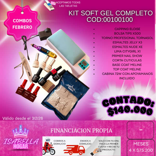 Producto - KIT DE UÑAS CODIGO 00100100