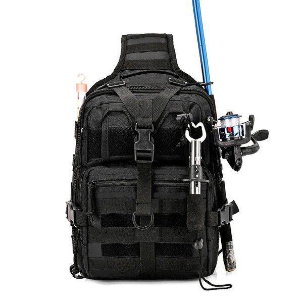 Producto - Morral Bolso Tactico Militar Pechera Negro Tela Antidesgarro 15 Litros - 9