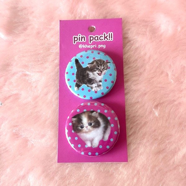 Producto - Pin pack gatitos polka dot