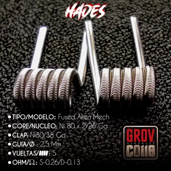 Producto - COIL PREARMADA GROV COILS HADES (0.26Oohm)