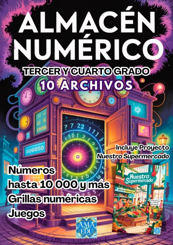 Producto - Proyecto ALMACÉN NUMÉRICO - MATEMÁTICAS (3ro y 4to Grado)
