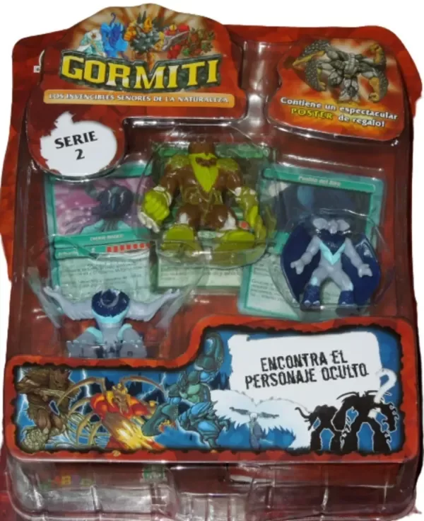 Producto - Gormiti Barbataus + Cuervo + Sanguijuela Blister Por 4 Wabro