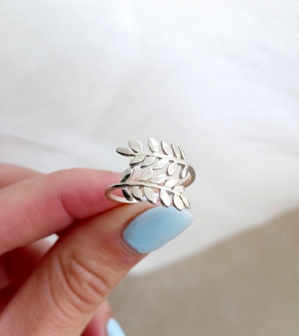 Producto - Anillo de plata hojitas - 0
