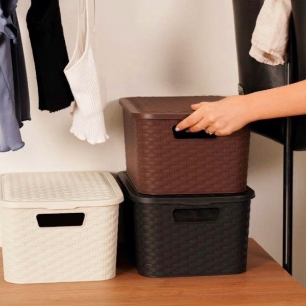 Producto - Canasto simil rattan chico