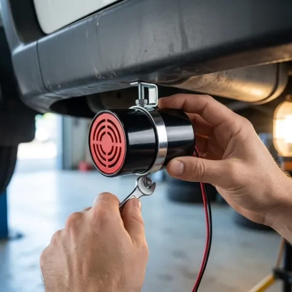 Producto - Sirena de Retroceso para Auto y Utilitario Alarma Sonora de Marcha Atrás 12V/24V - 1