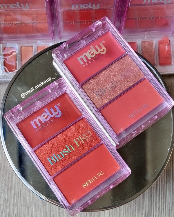 Producto - Rubor Pro 3en1 Crema, Polvo e iluminador MELY - 2