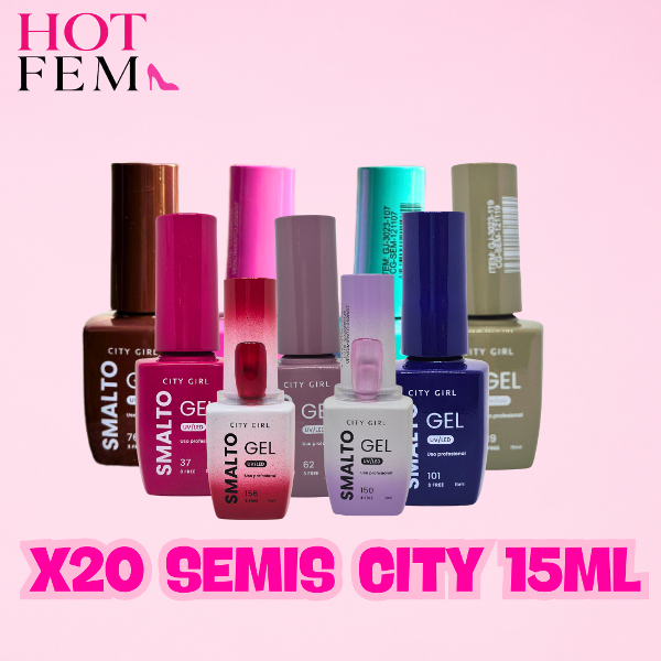 Producto - 20 SEMIS PERMANENTES PROFESIONALES CITY GIRL 15ML NUEVA TEMPORADA HOT-FEM SALE
