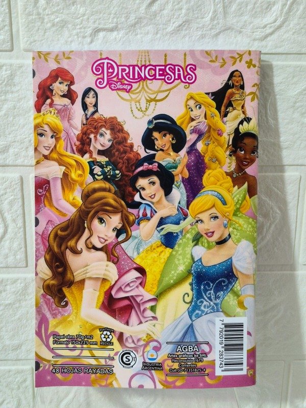Producto - Cuaderno Princesas 48 hojas rayadas A5