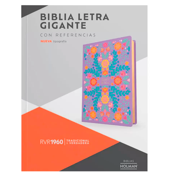 Producto - Biblia Reina Valera 1960 Letra Gigante Floreada Con Referencias