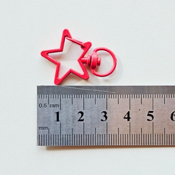 Producto - Mosquetón de metal estrella. Rojo - 1