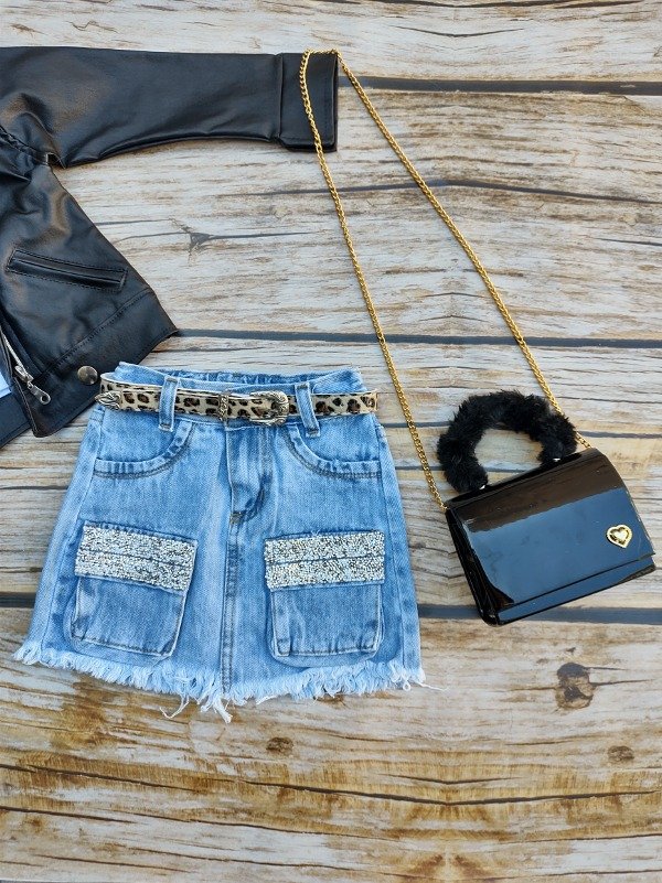 Producto - Pollera de Jean con Brillo