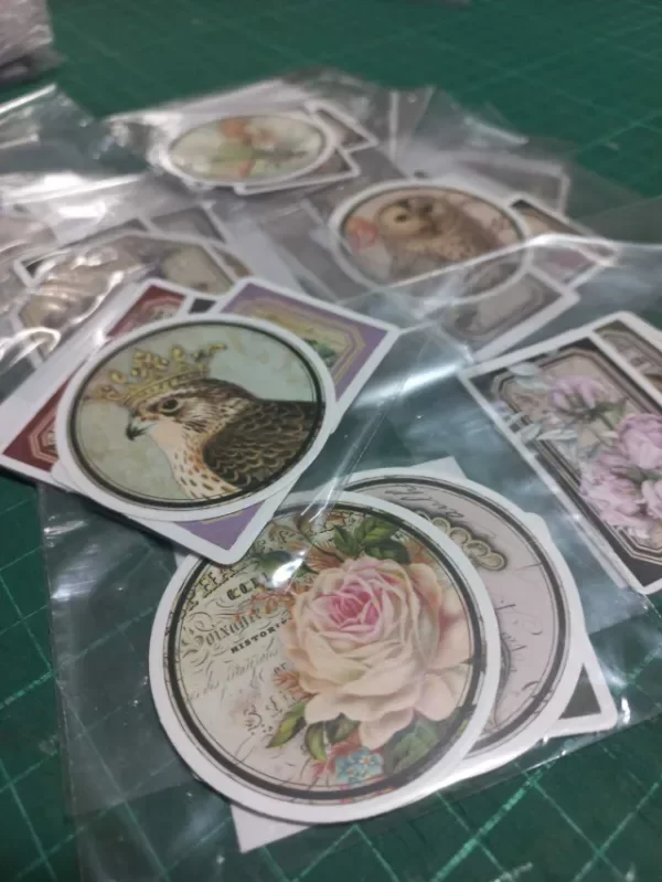 Producto - Set stickers enmarcados retro x5u.