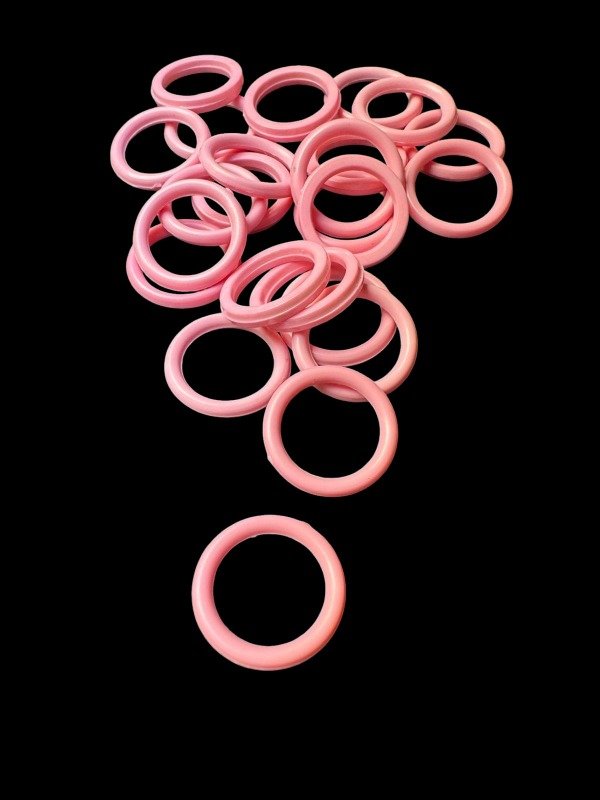 Producto - Argolla de plástico de 12 mm Rosa (100 unidades)