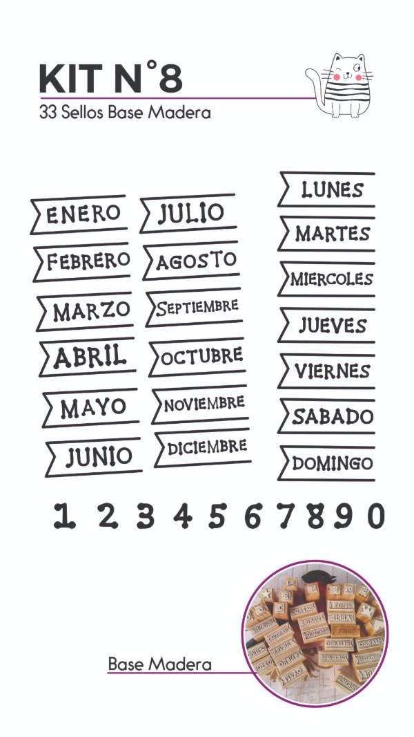 Producto - Sellos Kit 8 Bullet Journal