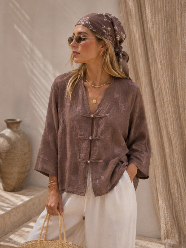 Producto - Kimono Macarena (Lino bordado 3D) - 2