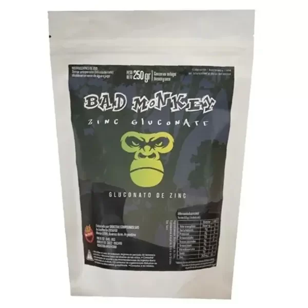 Producto - Gluconato de Zinc BAD MONKEY - Suplemento en polvo 250 g