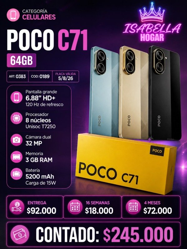 Producto - CELULAR POCO C71 64GB
