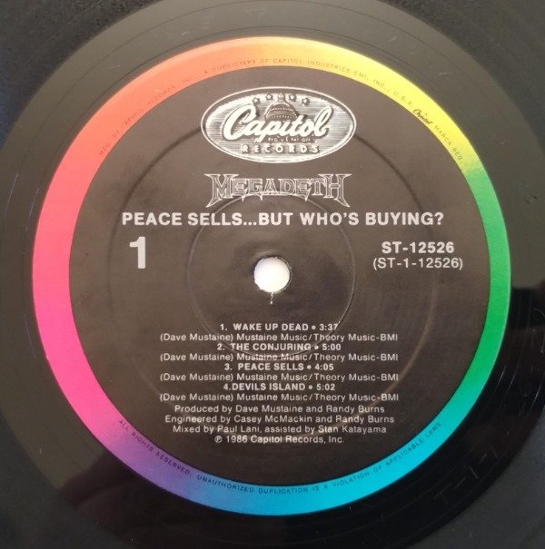 Producto - MEGADETH Peace Sells Disco Vinilo LP USA 1986 Insert Specialty Pressing - 1
